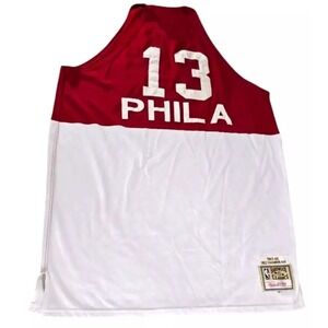 Mitchell Ness Mens 76ers Wilt Chamberlain Jersey 1965 66‎ Size 56 or 3X